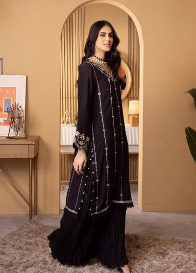 Dhanak Luxury Pret Cotton Silk 2 Piece Suit DA-2117 BLACK