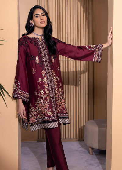 Dhanak Luxury Pret Cotton Silk 2 Piece Suit DA-2115 PLUM