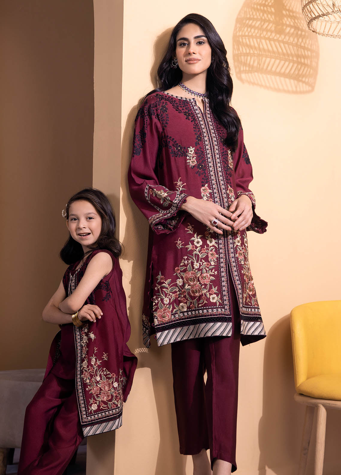 Dhanak Luxury Pret Cotton Silk 2 Piece Suit DA-2115 PLUM