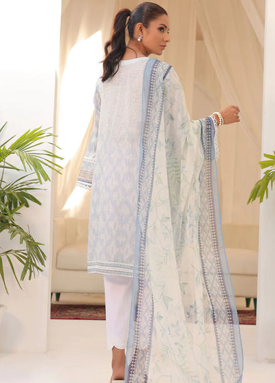 Dhanak Casual Pret Embroidered Lawn 2 Piece Dress DC-2144 SKY BLUE