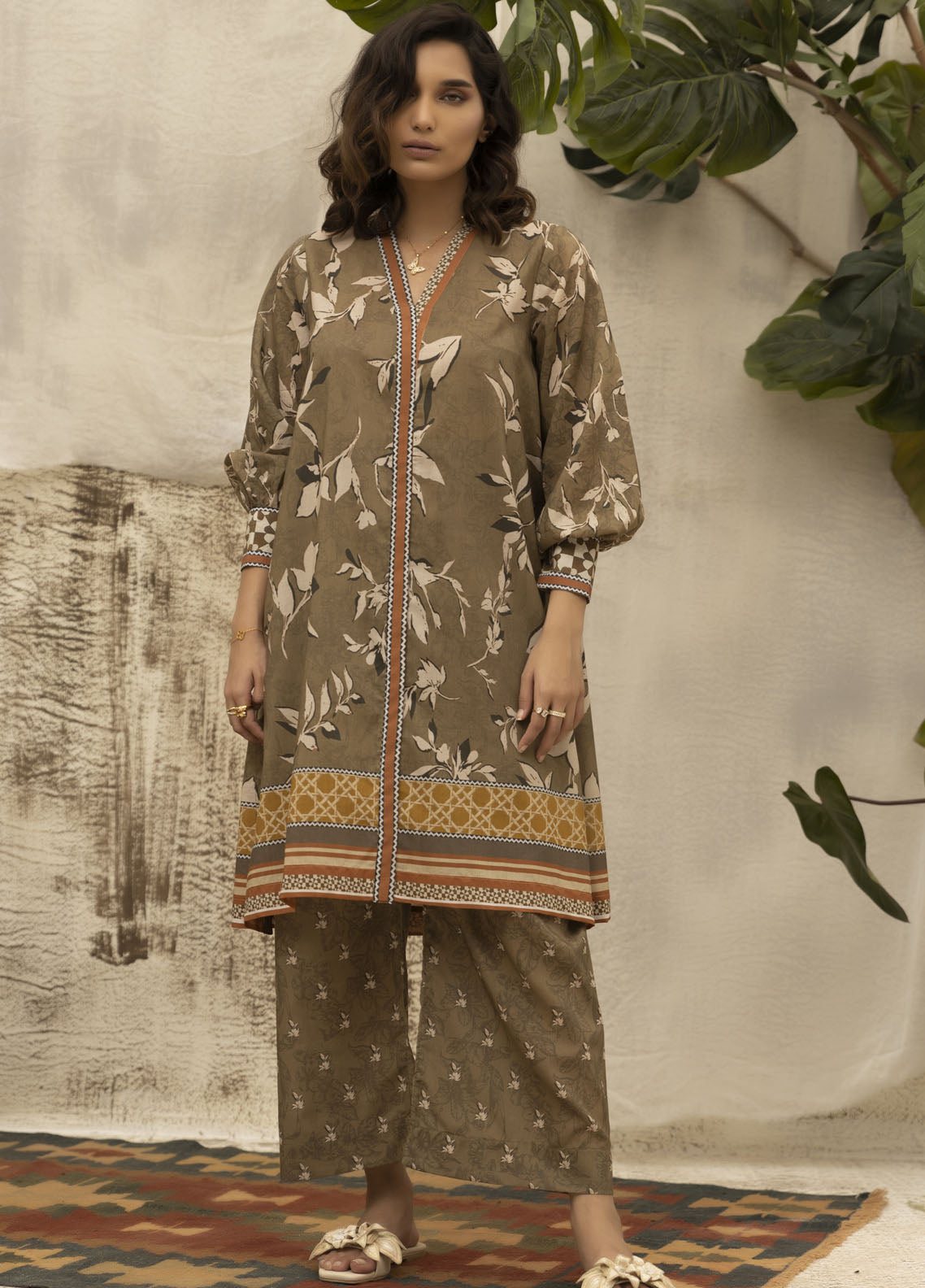 Dhanak Casual Pret Printed Lawn 2 Piece Suit DC-2130 GREEN