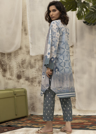 Dhanak Casual Pret Printed Lawn 2 Piece Suit DC-2131 BLUE