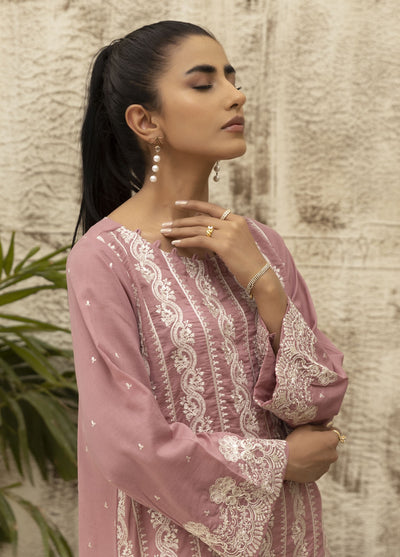 Dhanak Casual Pret Embroidered Lawn Shirt DC-0474 PINK