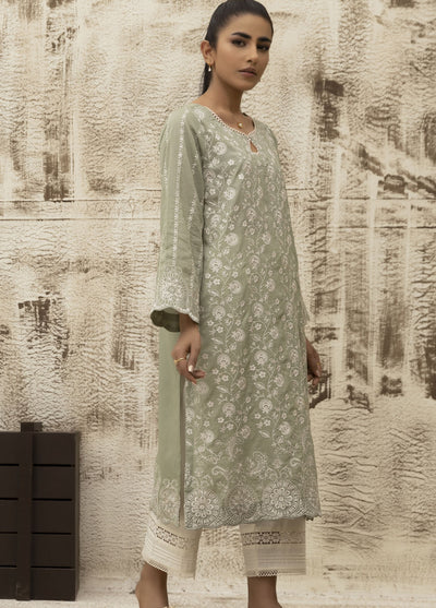 Dhanak Casual Pret Embroidered Lawn Shirt DC-0467 GREEN