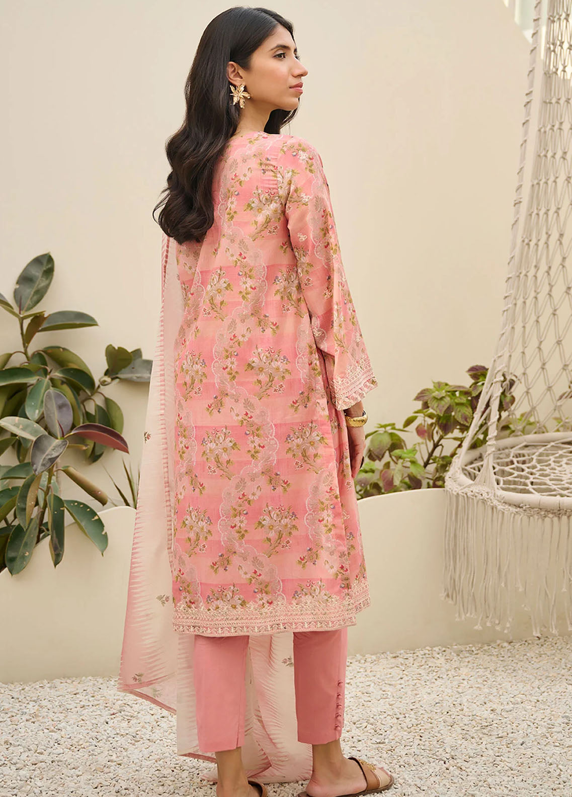 Dhanak Summer Basics Unstitched Collection 2023 DU-3141 PEACH