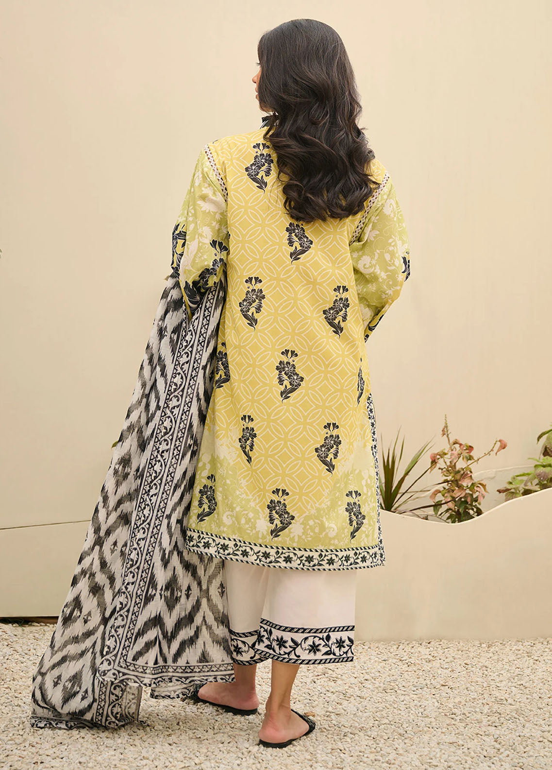 Dhanak Summer Basics Unstitched Collection 2023 DU-3142 LIME