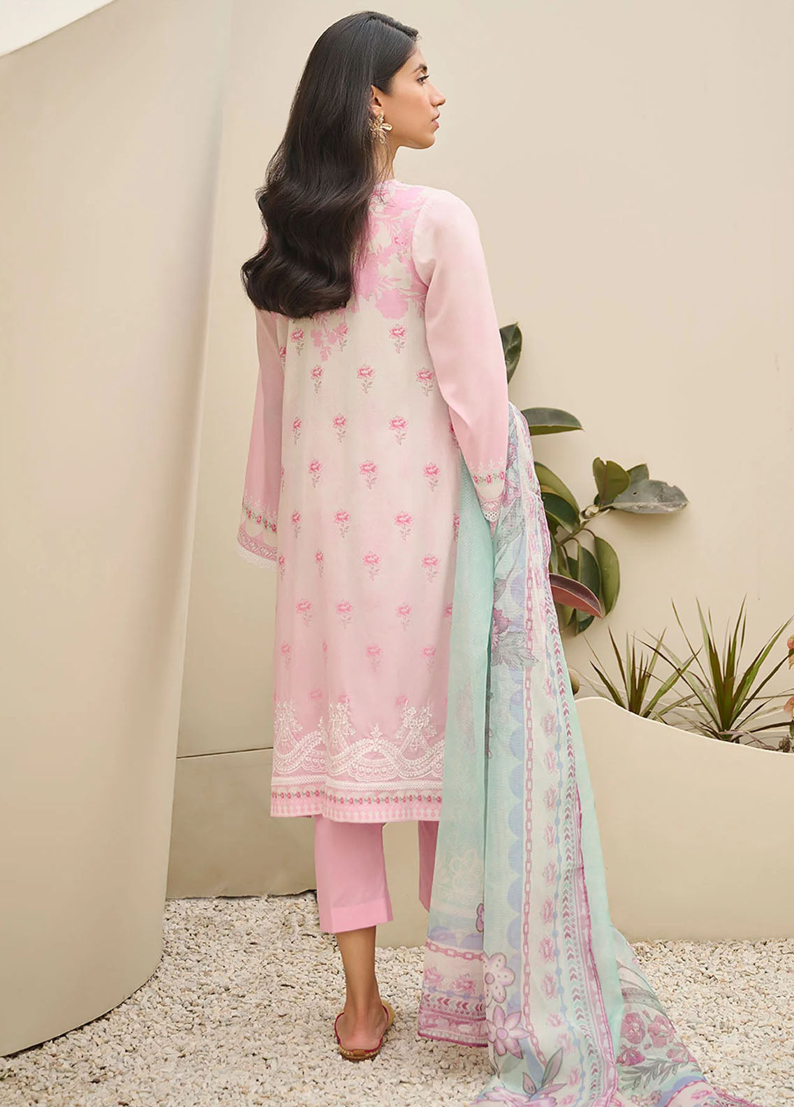 Dhanak Summer Basics Unstitched Collection 2023 DU-3143 PINK