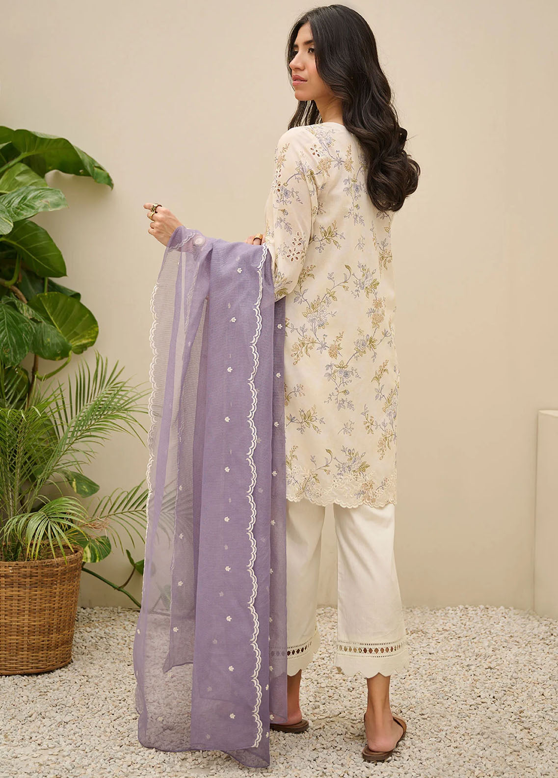 Dhanak Summer Basics Unstitched Collection 2023 DU-3150 WHITE