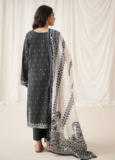 Dhanak Unstitched Monochrome Collection 2023 DU-3160 BLACK