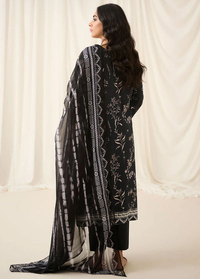 Dhanak Unstitched Monochrome Collection 2023 DU-3155 BLACK