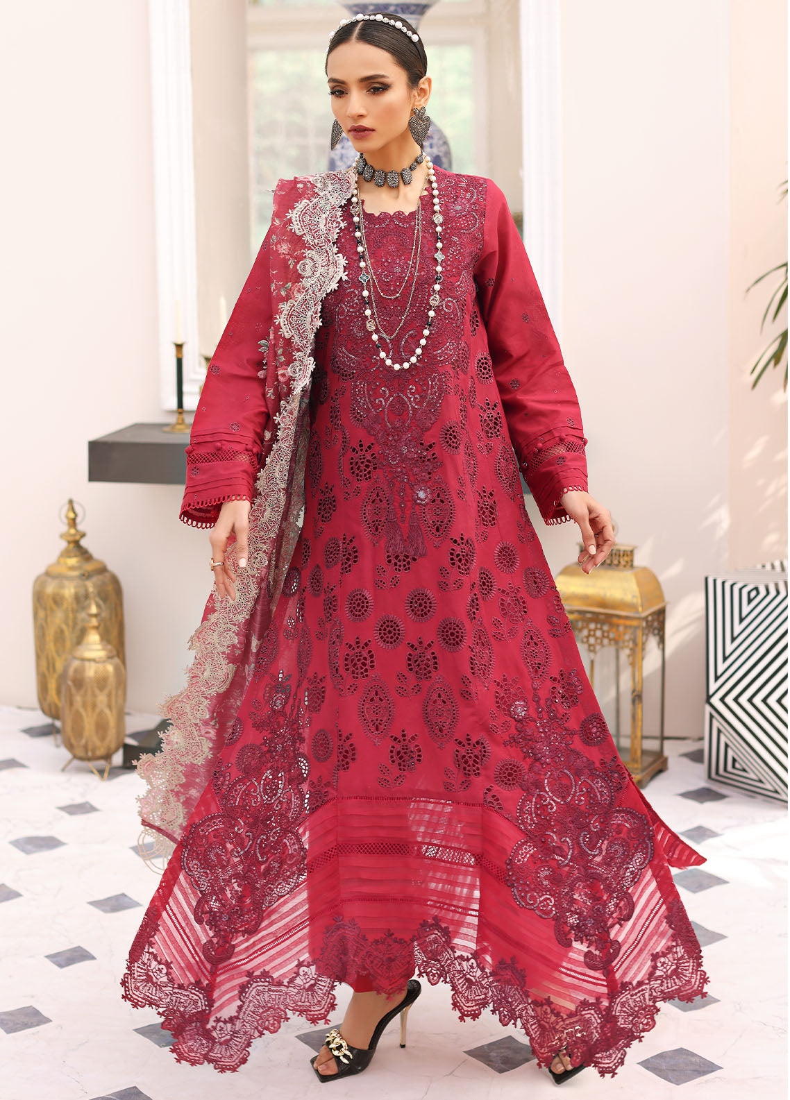 Elaf Festive Chikankari Lawn Collection ELC-02B