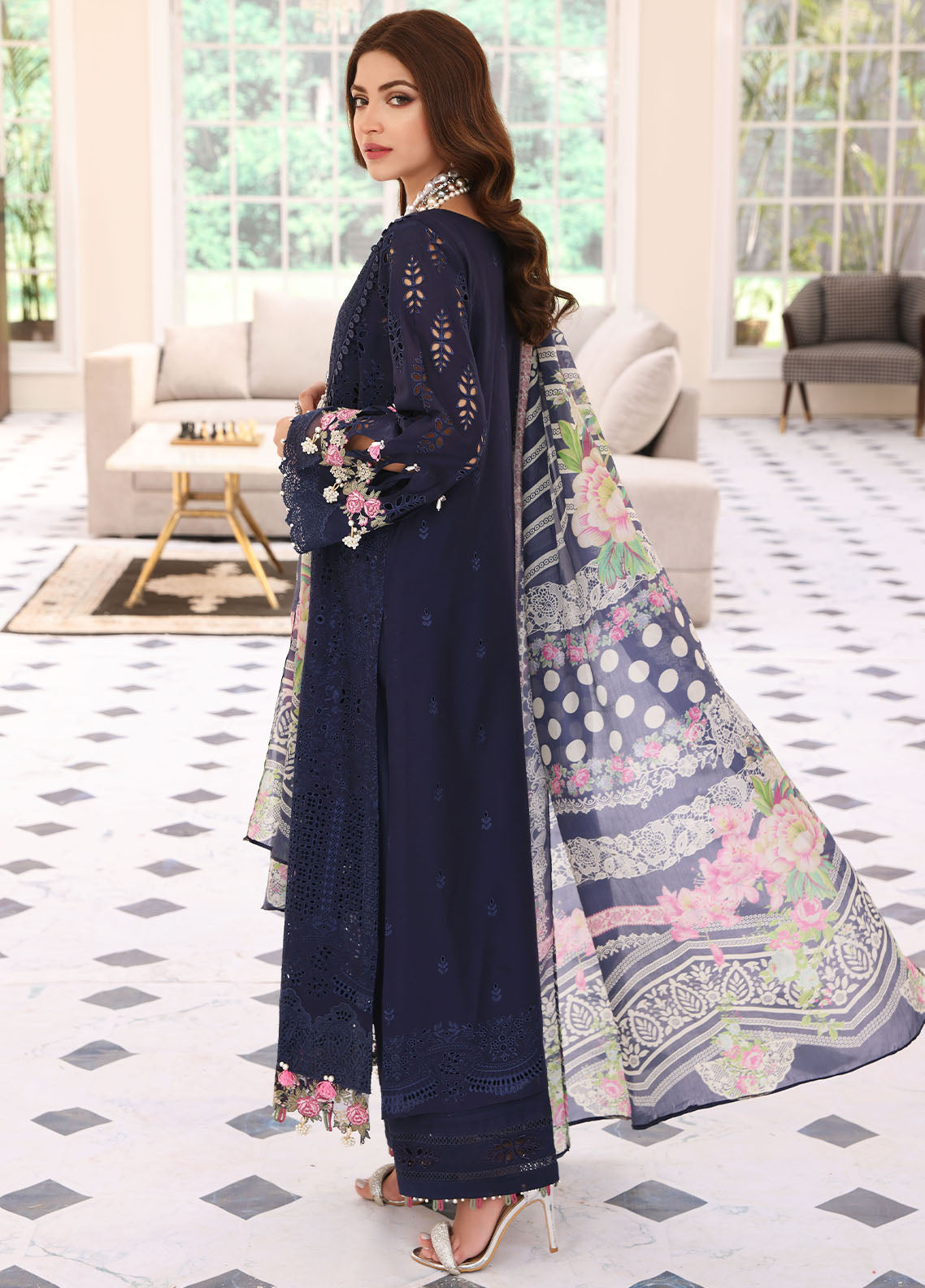 Elaf Festive Chikankari Lawn Collection ELC-04