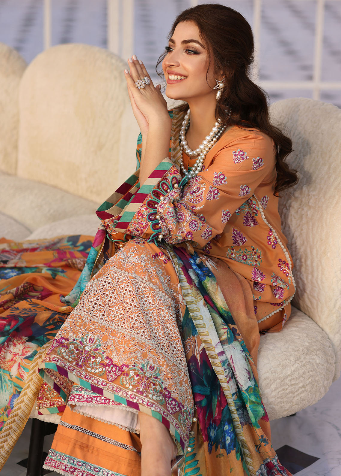 Elaf Festive Chikankari Lawn Collection ELC-06