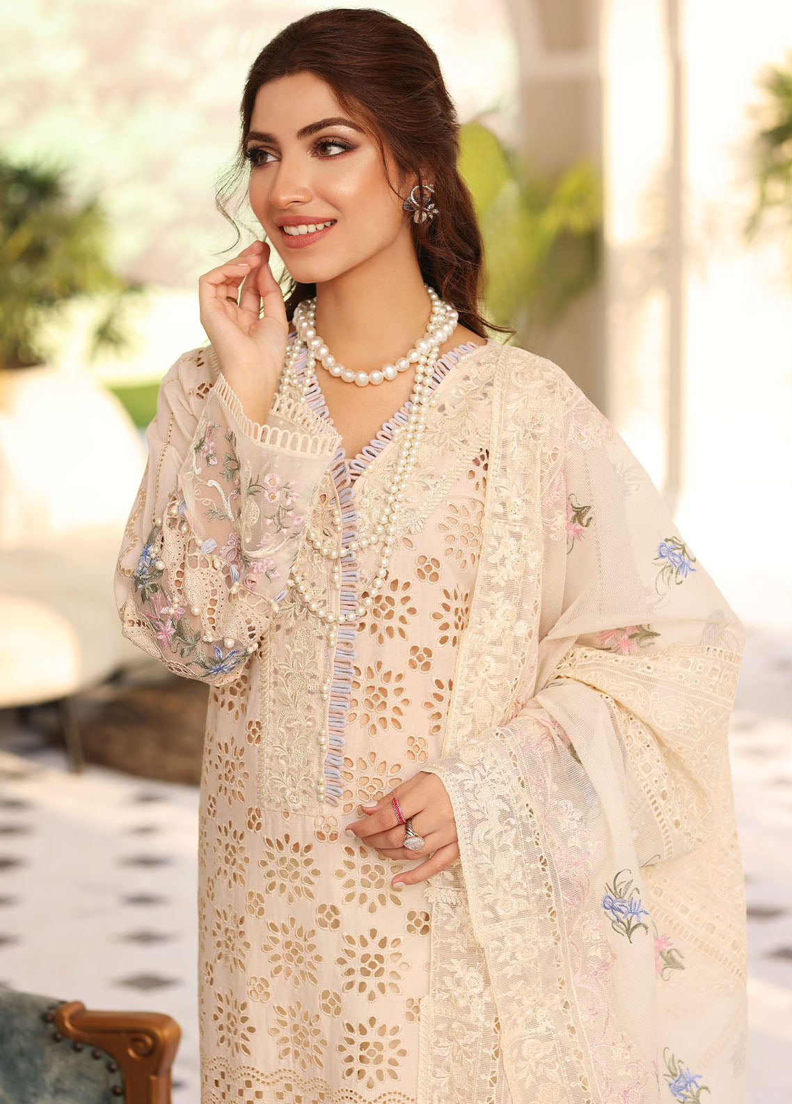 Elaf Festive Chikankari Lawn Collection ELC-07