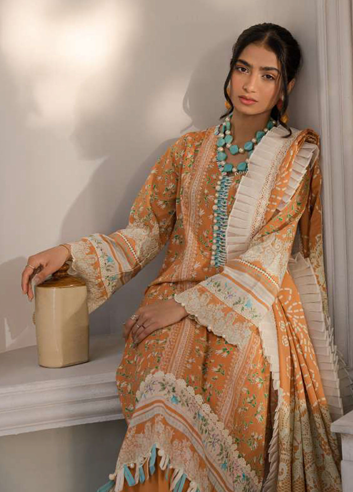 Elaf Embroidered Lawn Suits Unstitched 3 Piece EF23L EPP-02A - Summer Collection