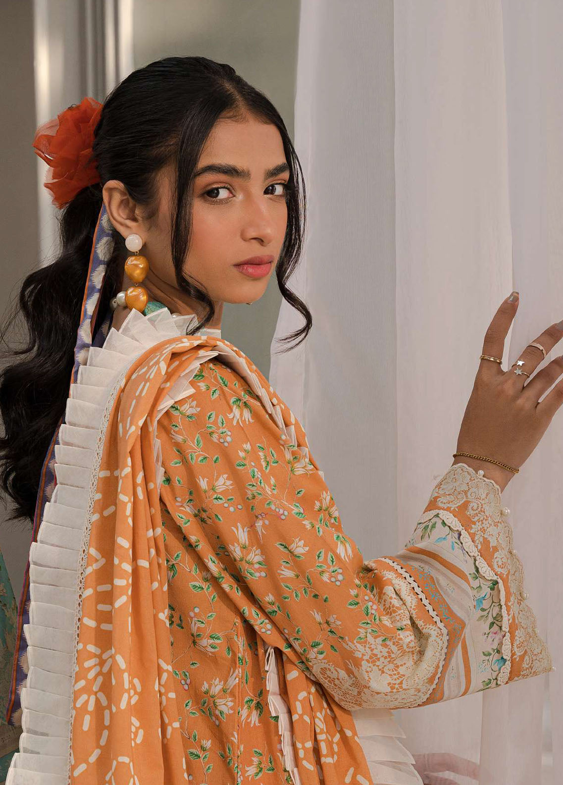Elaf Embroidered Lawn Suits Unstitched 3 Piece EF23L EPP-02A - Summer Collection