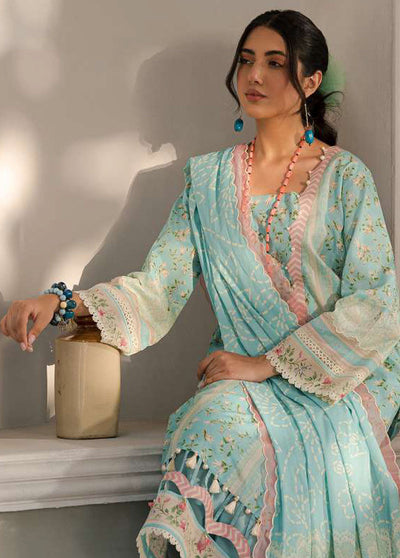 Elaf Embroidered Lawn Suits Unstitched 3 Piece EF23L EPP-02B - Summer Collection