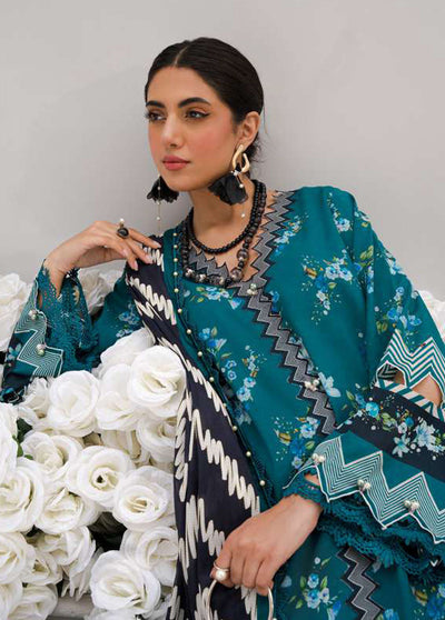 Elaf Embroidered Lawn Suits Unstitched 3 Piece EF23L EPP-03B - Summer Collection