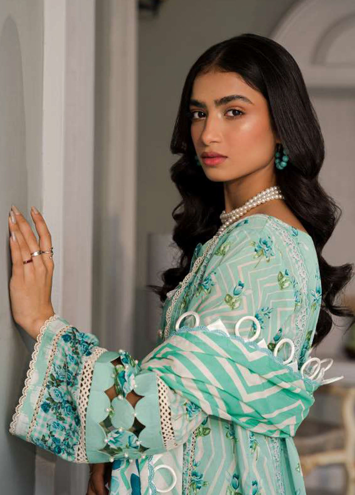 Elaf Embroidered Lawn Suits Unstitched 3 Piece EF23L EPP-04B - Summer Collection