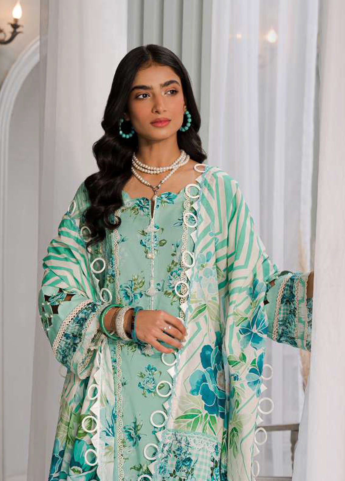 Elaf Embroidered Lawn Suits Unstitched 3 Piece EF23L EPP-04B - Summer Collection