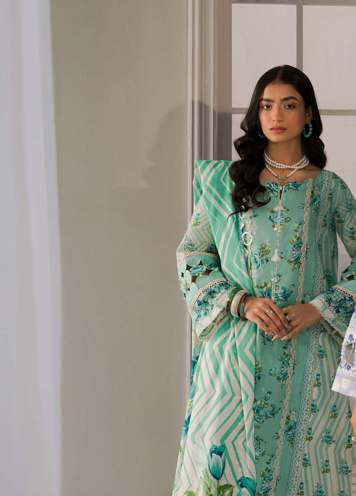 Elaf Embroidered Lawn Suits Unstitched 3 Piece EF23L EPP-04B - Summer Collection