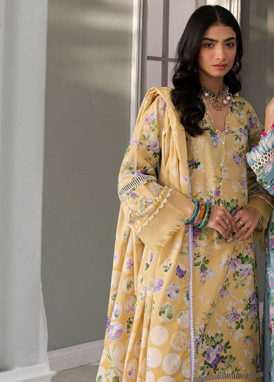 Elaf Embroidered Lawn Suits Unstitched 3 Piece EF23L EPP-05A - Summer Collection