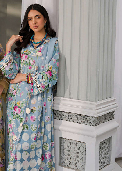 Elaf Embroidered Lawn Suits Unstitched 3 Piece EF23L EPP-05B - Summer Collection