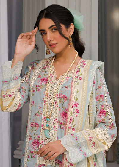Elaf Embroidered Lawn Suits Unstitched 3 Piece EF23L EPP-07B - Summer Collection