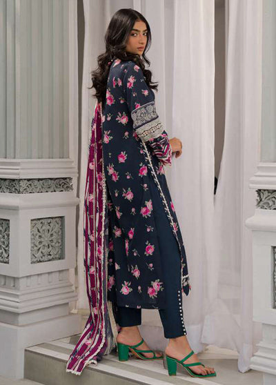 Elaf Embroidered Lawn Suits Unstitched 3 Piece EF23L EPP-08B - Summer Collection