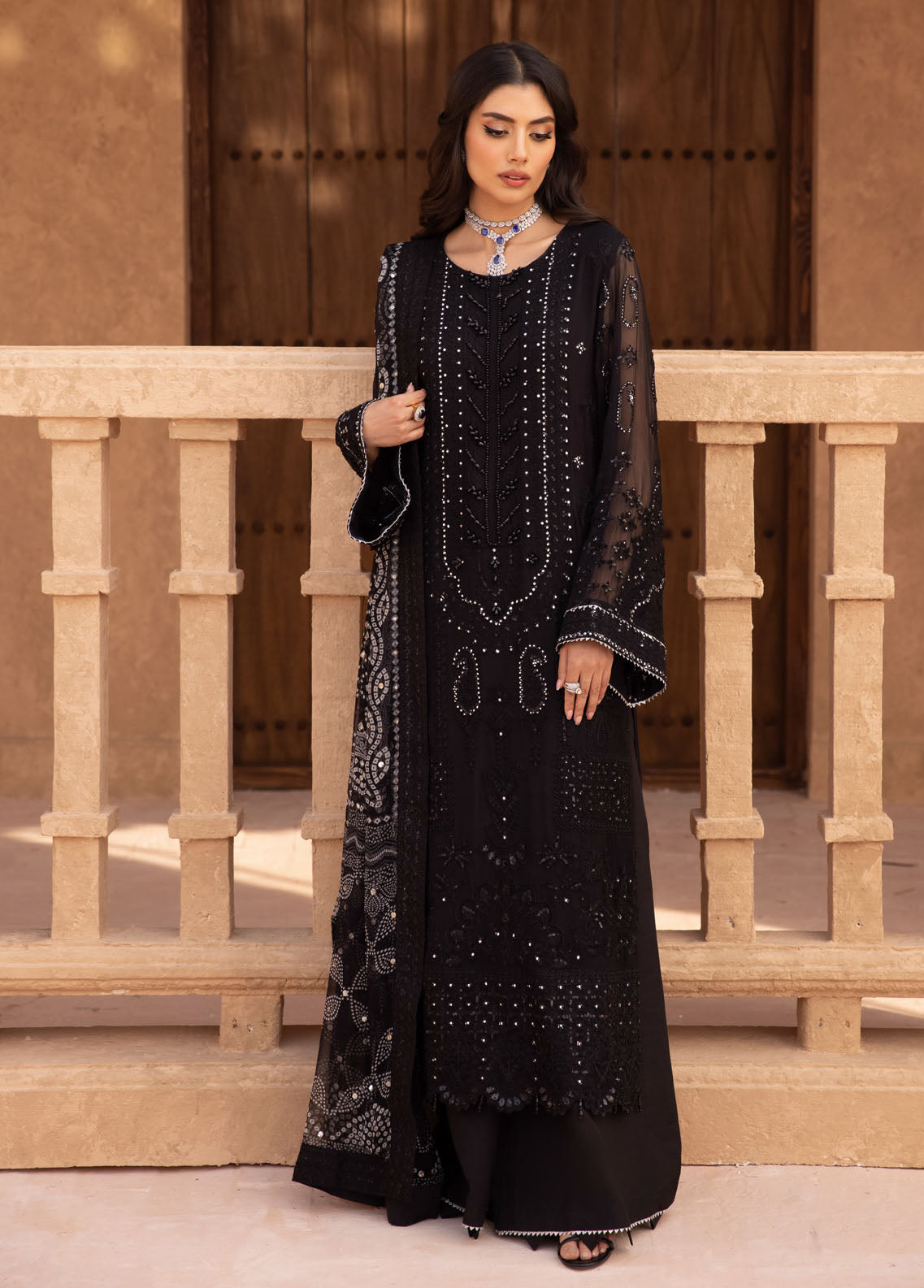 Elanora By Nureh Embroidered Chiffon Collection 2023 NEL-25