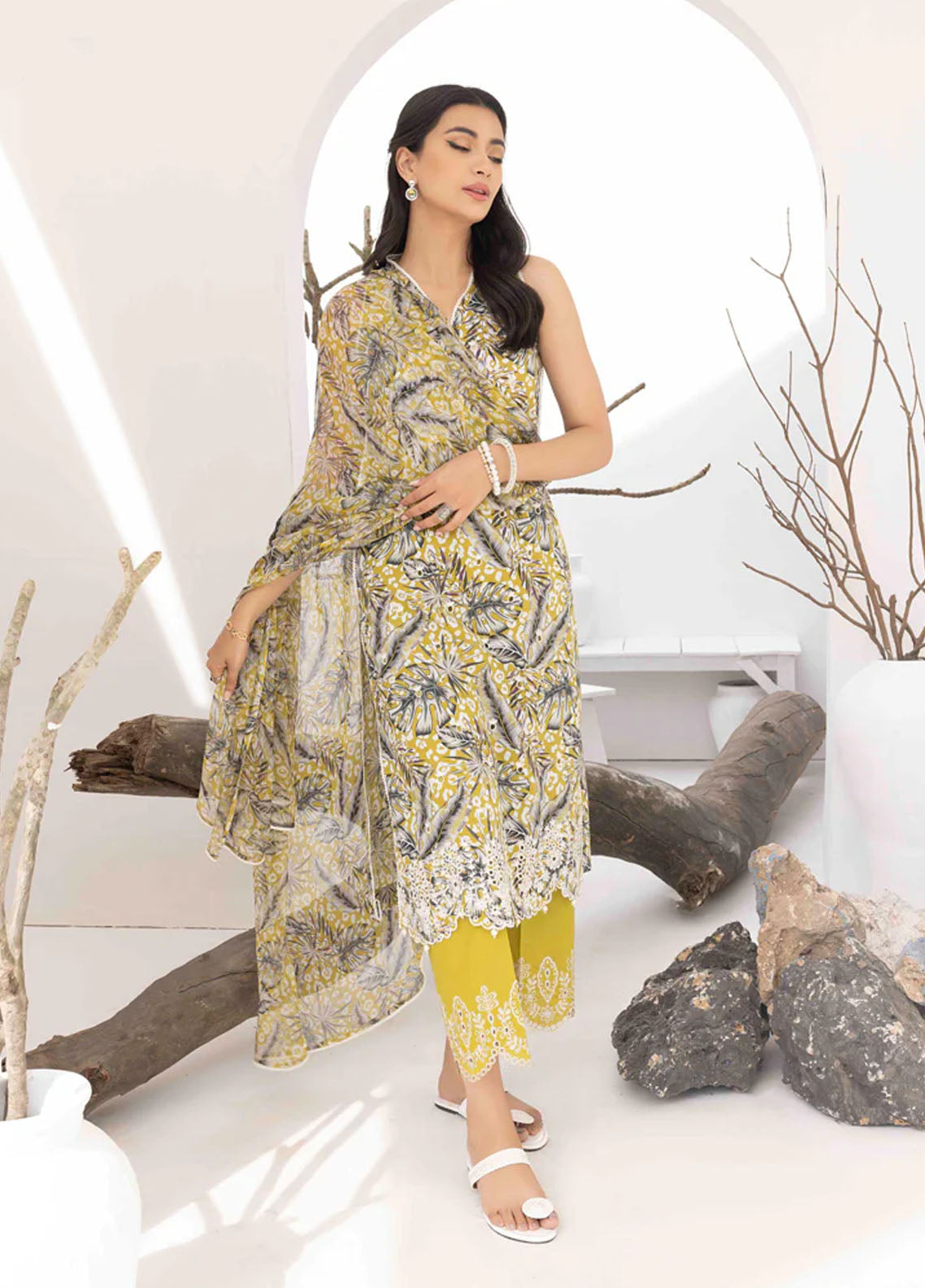 Flora By Panache Embroidered Swiss Lawn Collection D-03