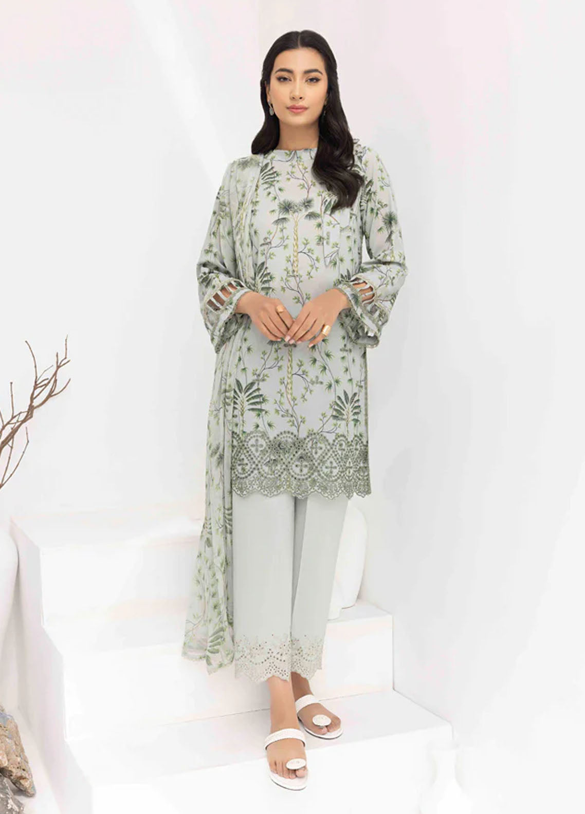 Flora By Panache Embroidered Swiss Lawn Collection D-04