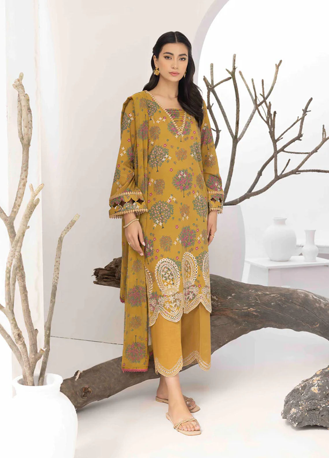 Flora By Panache Embroidered Swiss Lawn Collection D-05