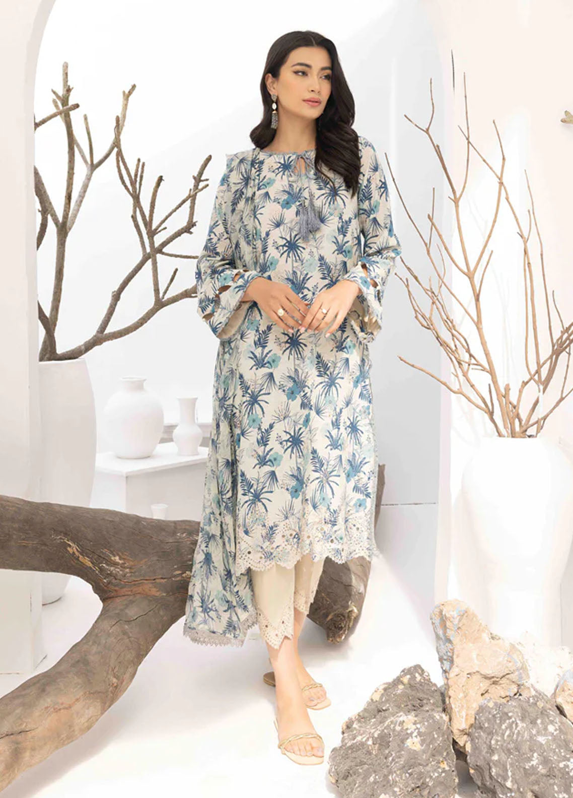 Flora By Panache Embroidered Swiss Lawn Collection D-07