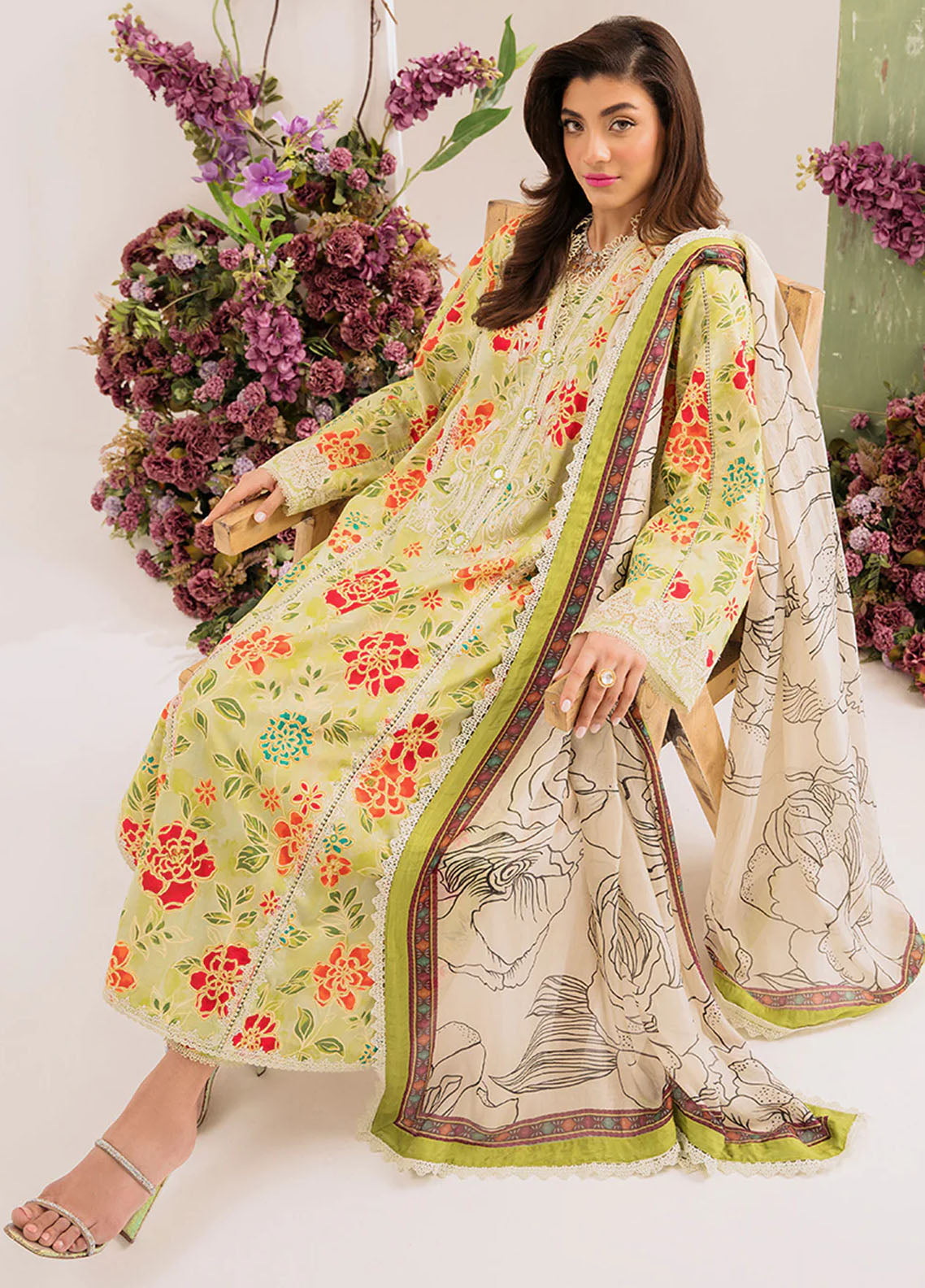 French Garden By Faixa Faixal Unstitched Eid Collection 2023 Freesia
