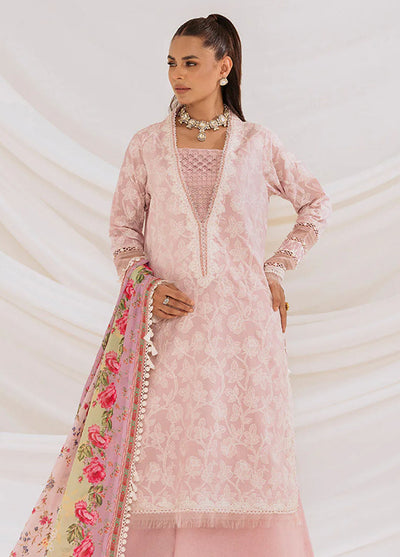 French Garden By Faixa Faixal Unstitched Eid Collection 2023 Rosy Bloom