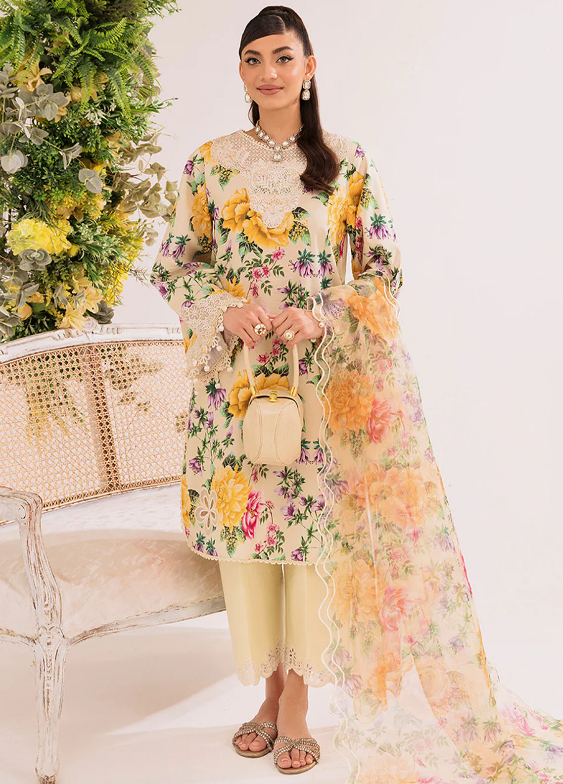 French Garden By Faixa Faixal Unstitched Eid Collection 2023 Jasmine