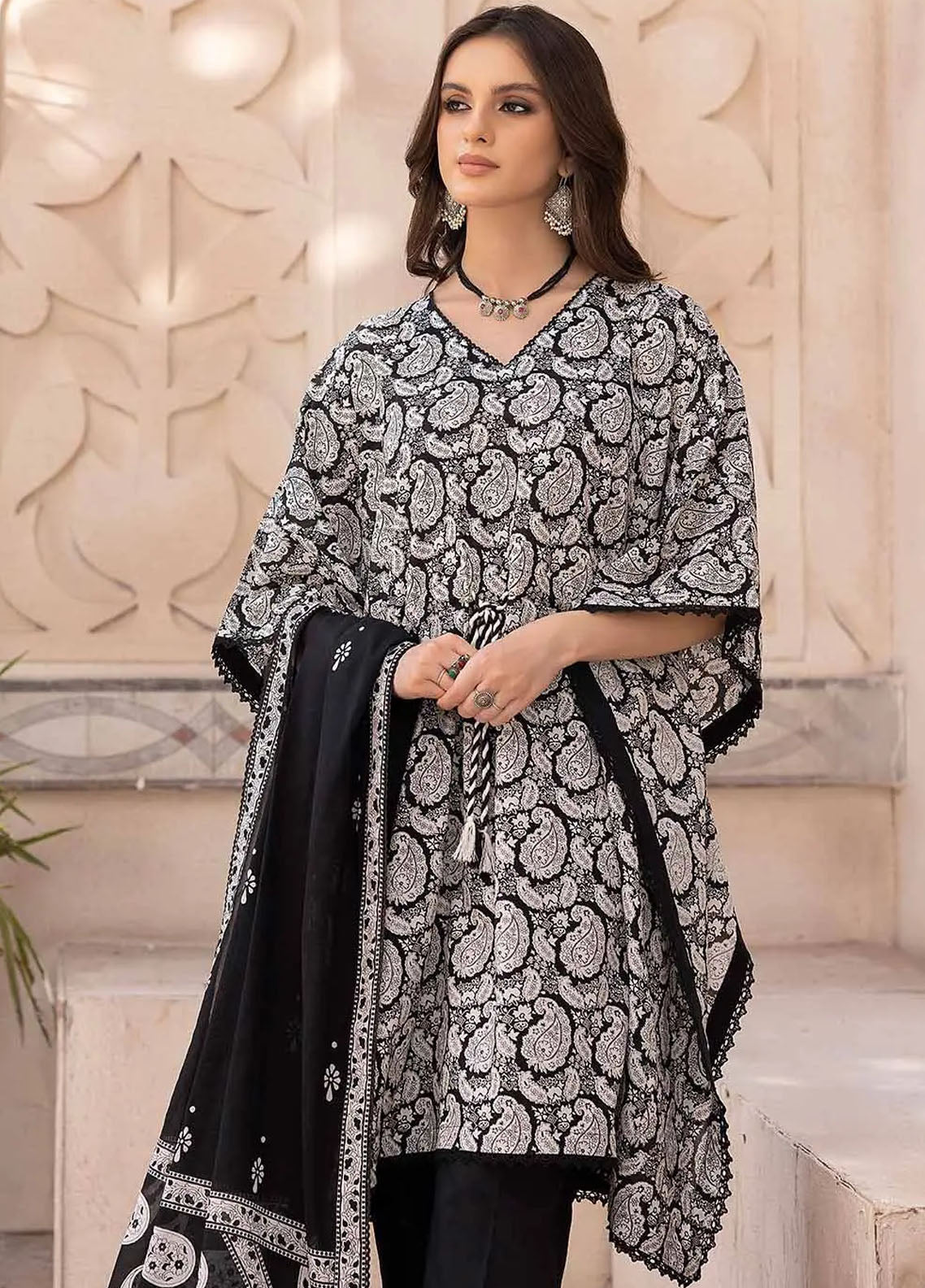 Gul Ahmed Black & White Unstitched Lawn Collection 2023 B-32027