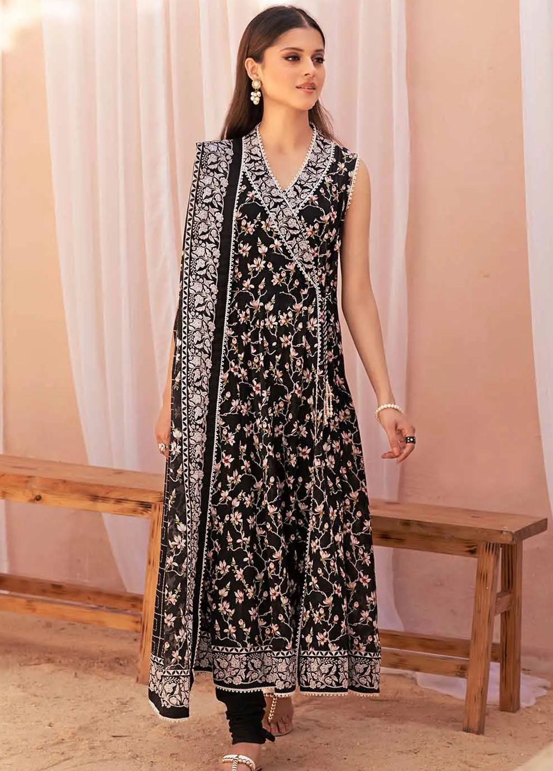 Gul Ahmed Black & White Unstitched Lawn Collection 2023 B-32037