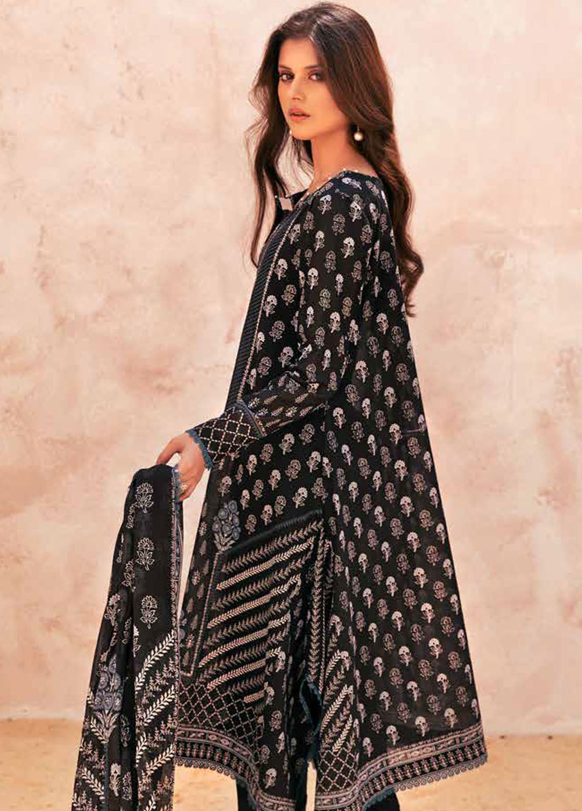 Gul Ahmed Black & White Unstitched Lawn Collection 2023 B-32040