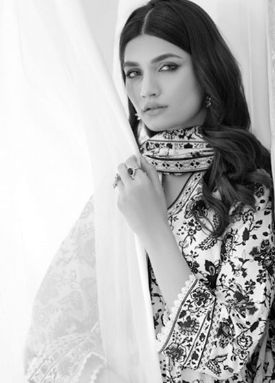 Gul Ahmed Black & White Unstitched Lawn Collection 2023 BT-32003