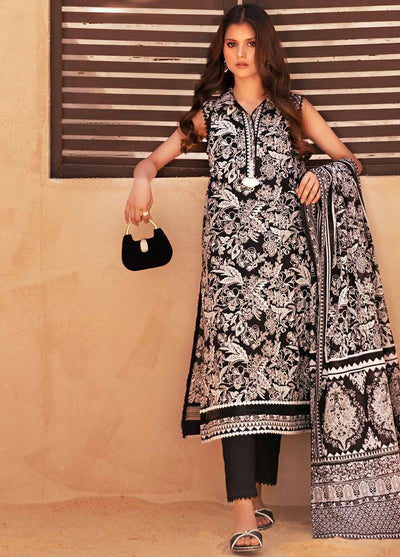 Gul Ahmed Black & White Unstitched Lawn Collection 2023 BT-32004