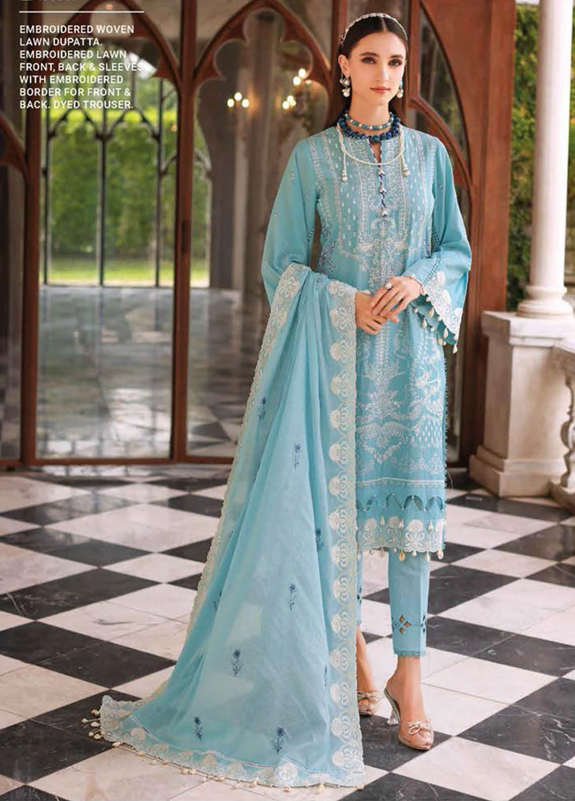 Gul Ahmed Essential Lawn Collection 2023 DN-32006