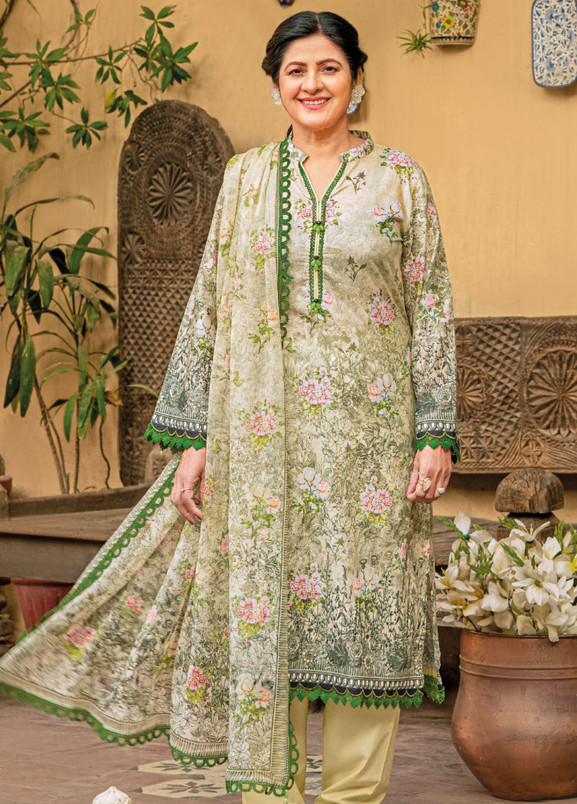 Gul Ahmed Mother Lawn Summer Collection 2023 BM-32001