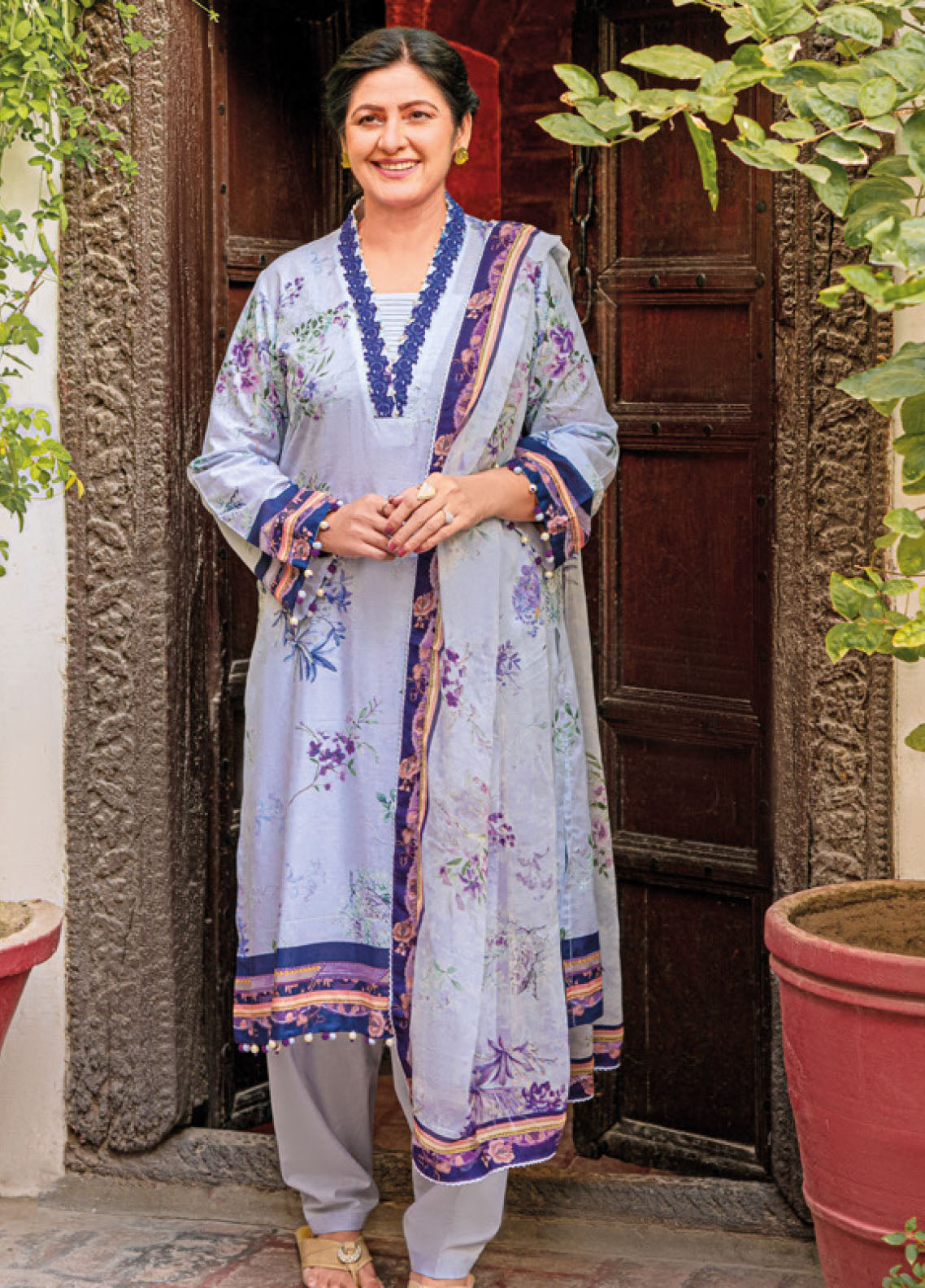 Gul Ahmed Mother Lawn Summer Collection 2023 BM-32005