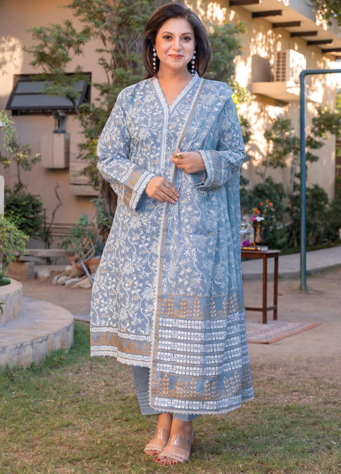 Gul Ahmed Mother Lawn Summer Collection 2023 BM-32006