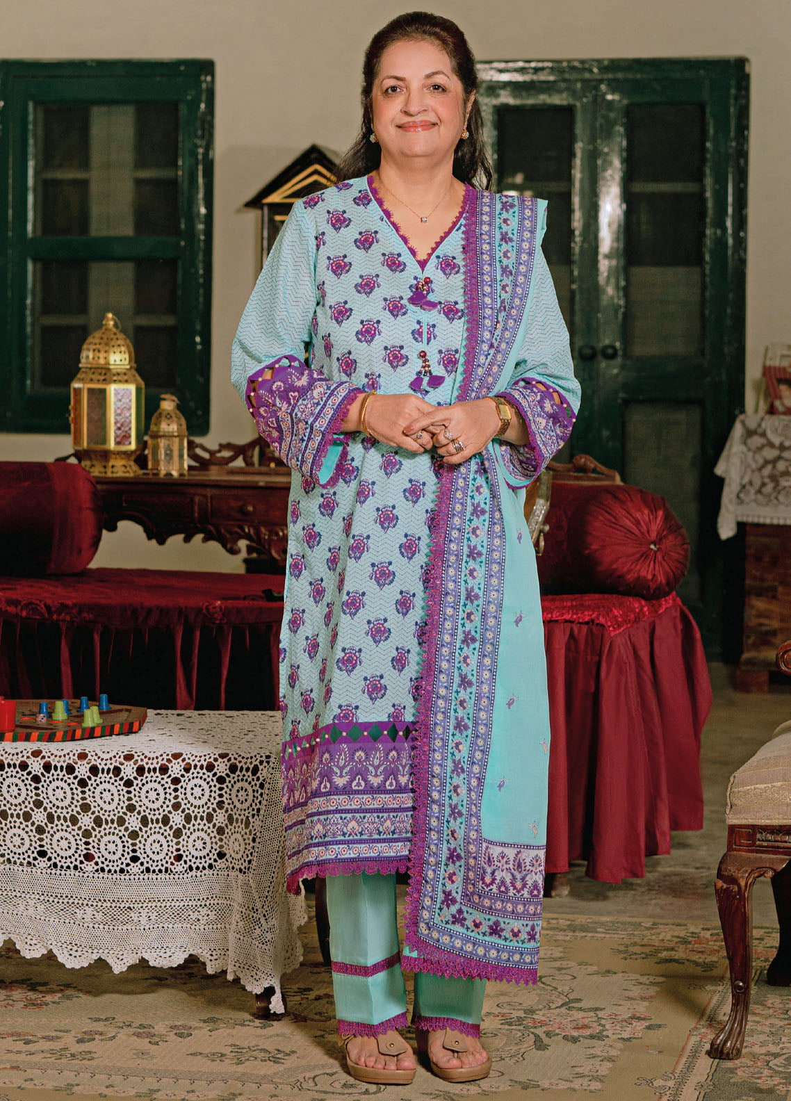 Gul Ahmed Mother Lawn Summer Collection 2023 CL-32077A
