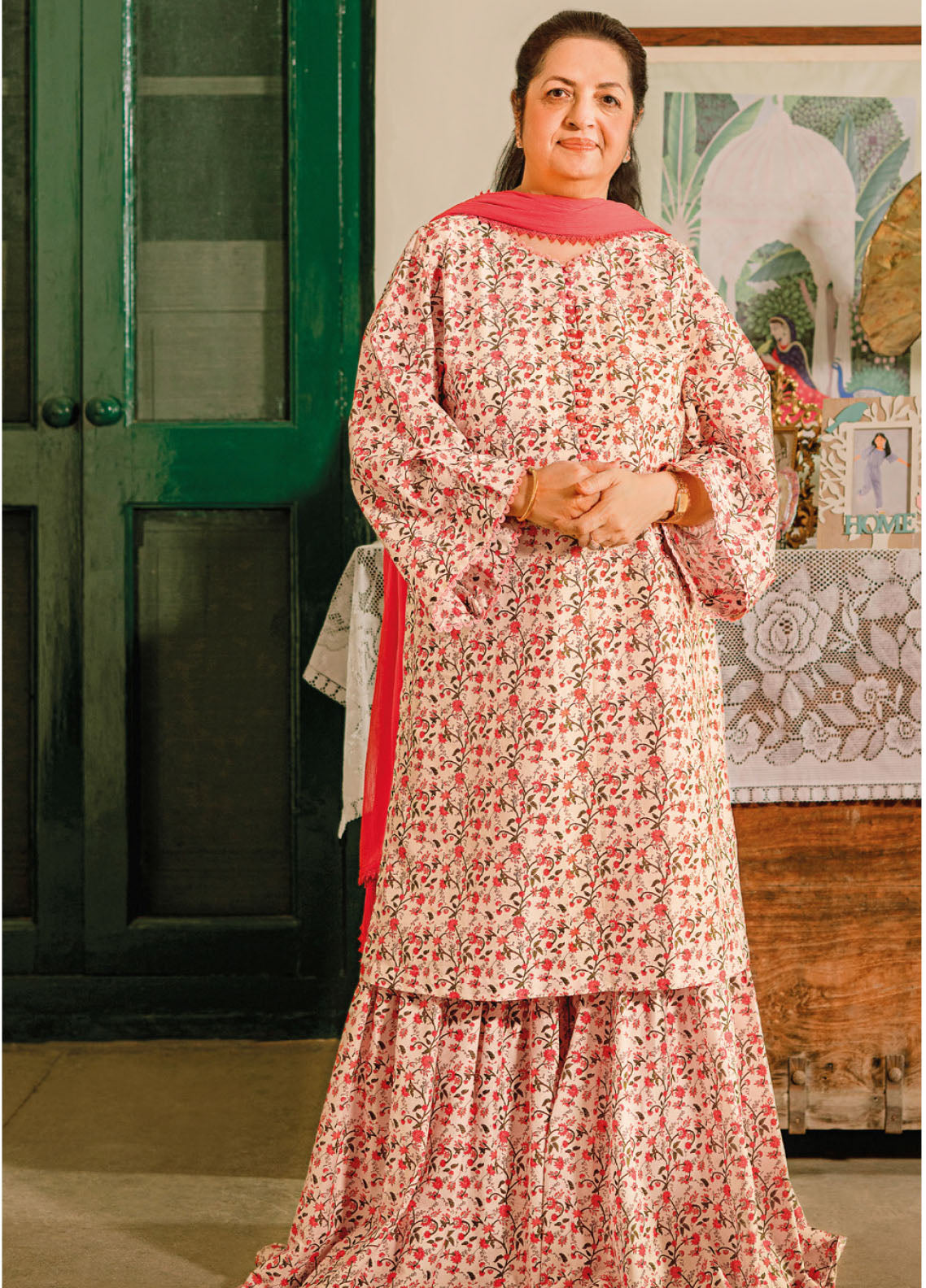 Gul Ahmed Mother Lawn Summer Collection 2023 SL-32040