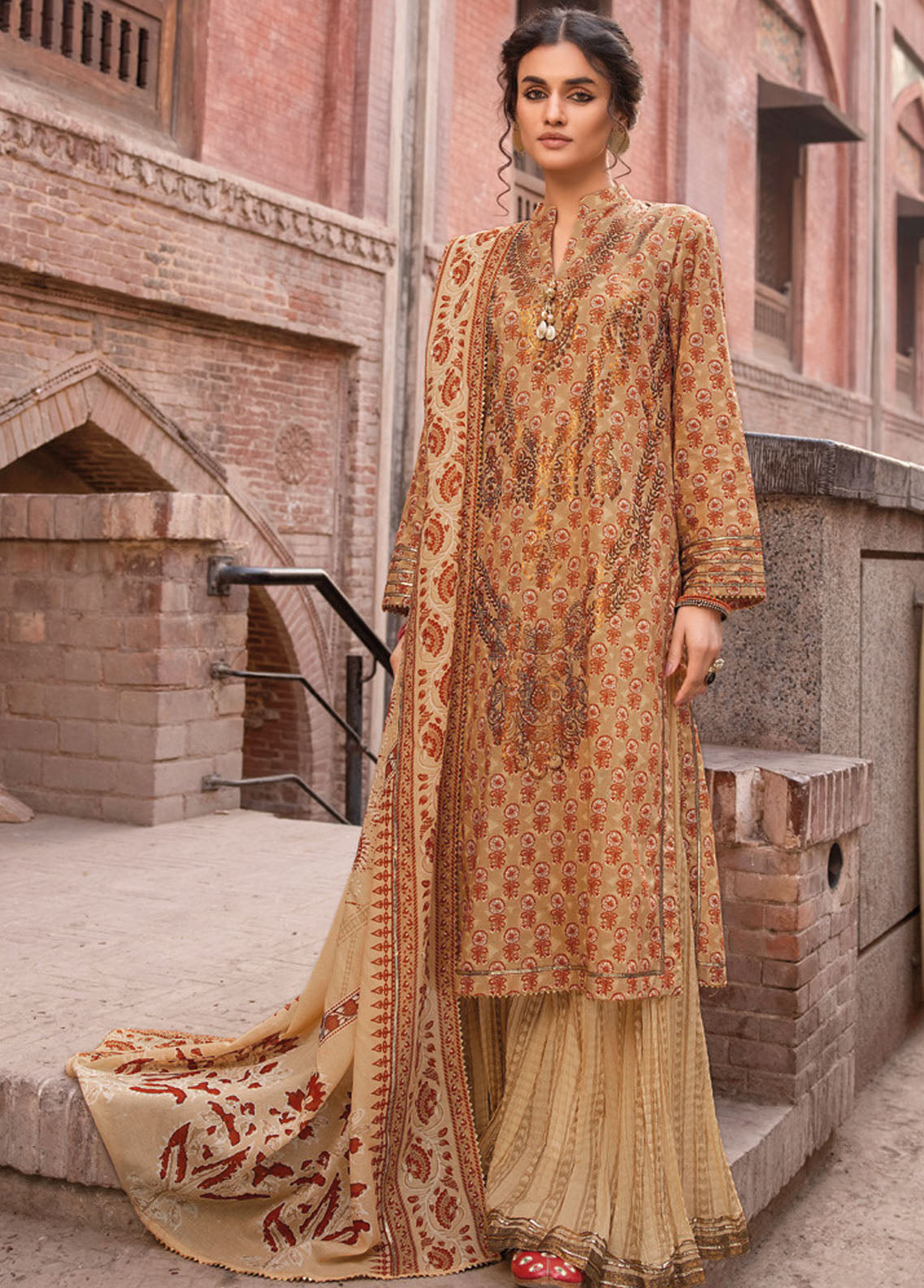 Gul Ahmed Vintage Garden Lawn Collection 2023 CL-32445A