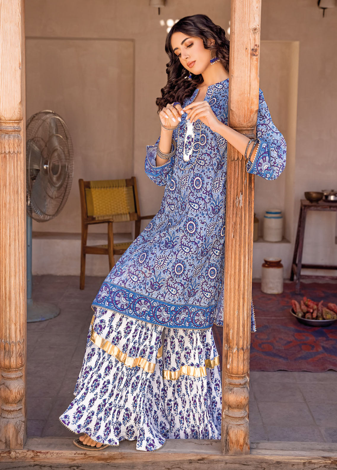 Gul Ahmed Vintage Garden Lawn Collection 2023 TL-32026A